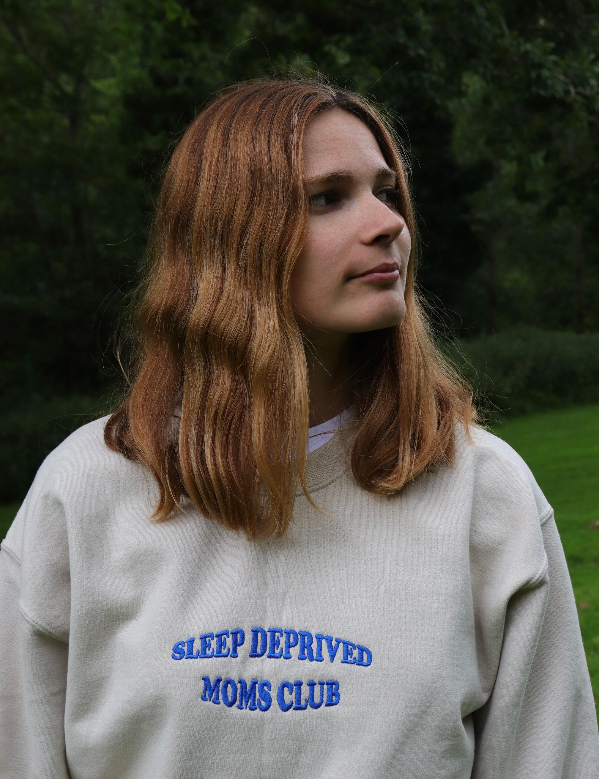 Custom embroidered ‘Sleep Deprived Moms Club’ Sweatshirt