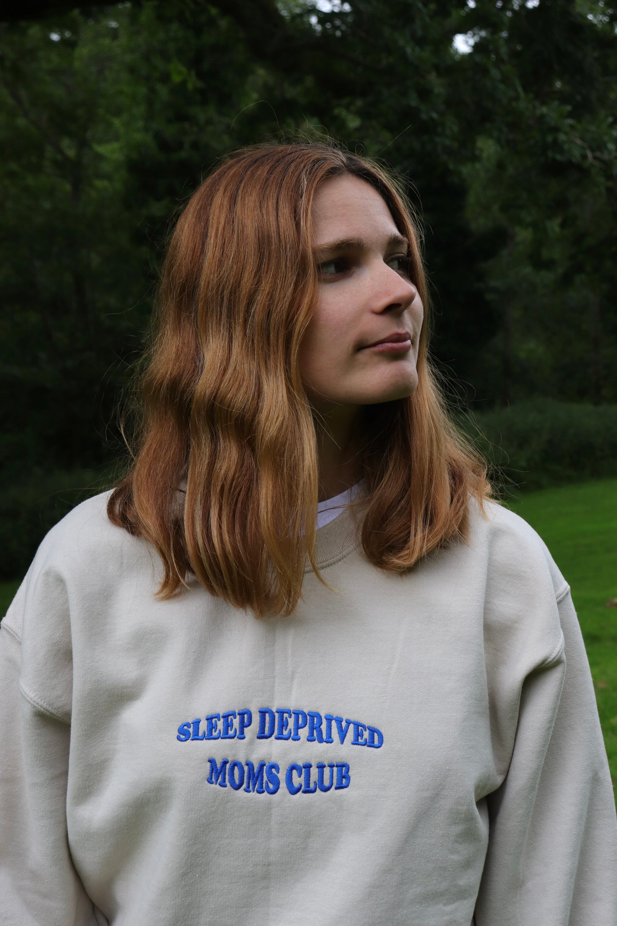 Custom embroidered ‘Sleep Deprived Moms Club’ Sweatshirt