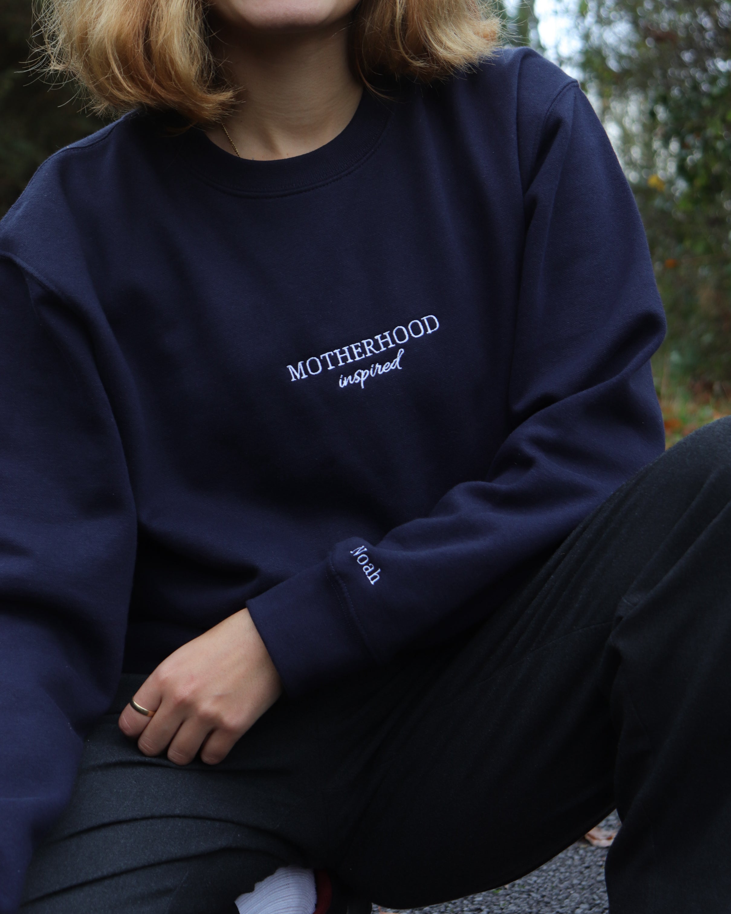 Custom embroidered 'Motherhood Inspired' Sweatshirt