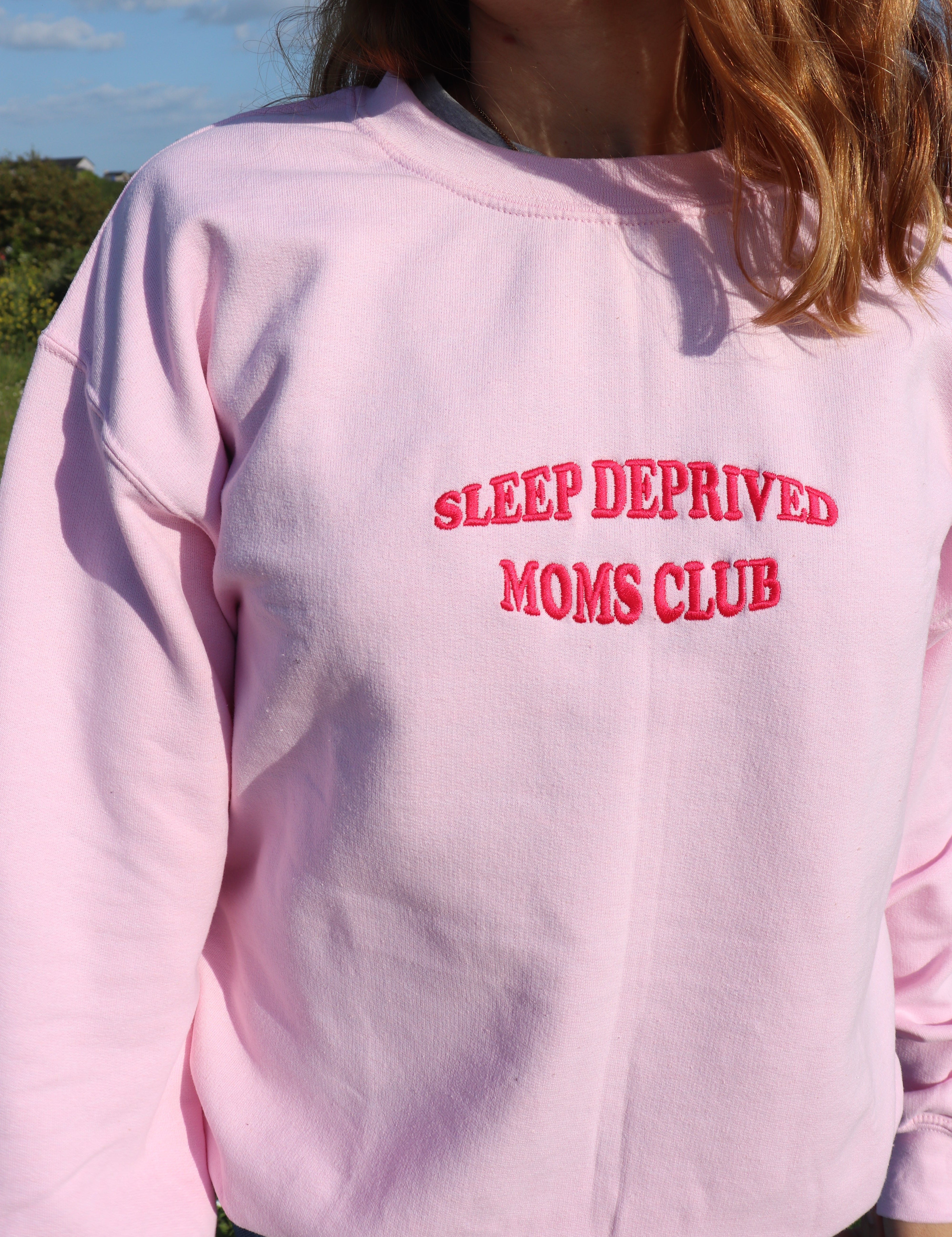 Custom embroidered ‘Sleep Deprived Moms Club’ Sweatshirt