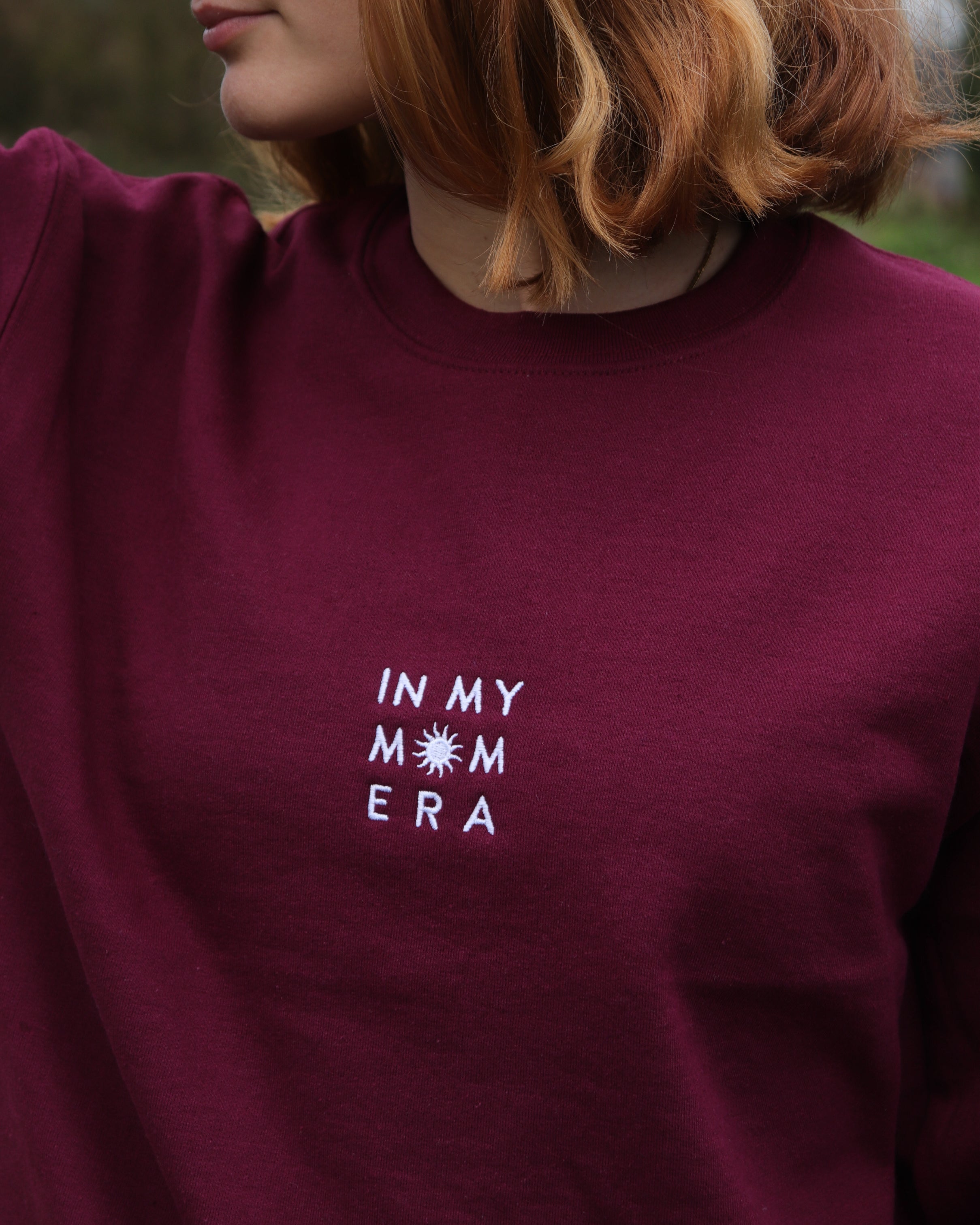 Custom embroidered ‘In my mom era’ Sweatshirt