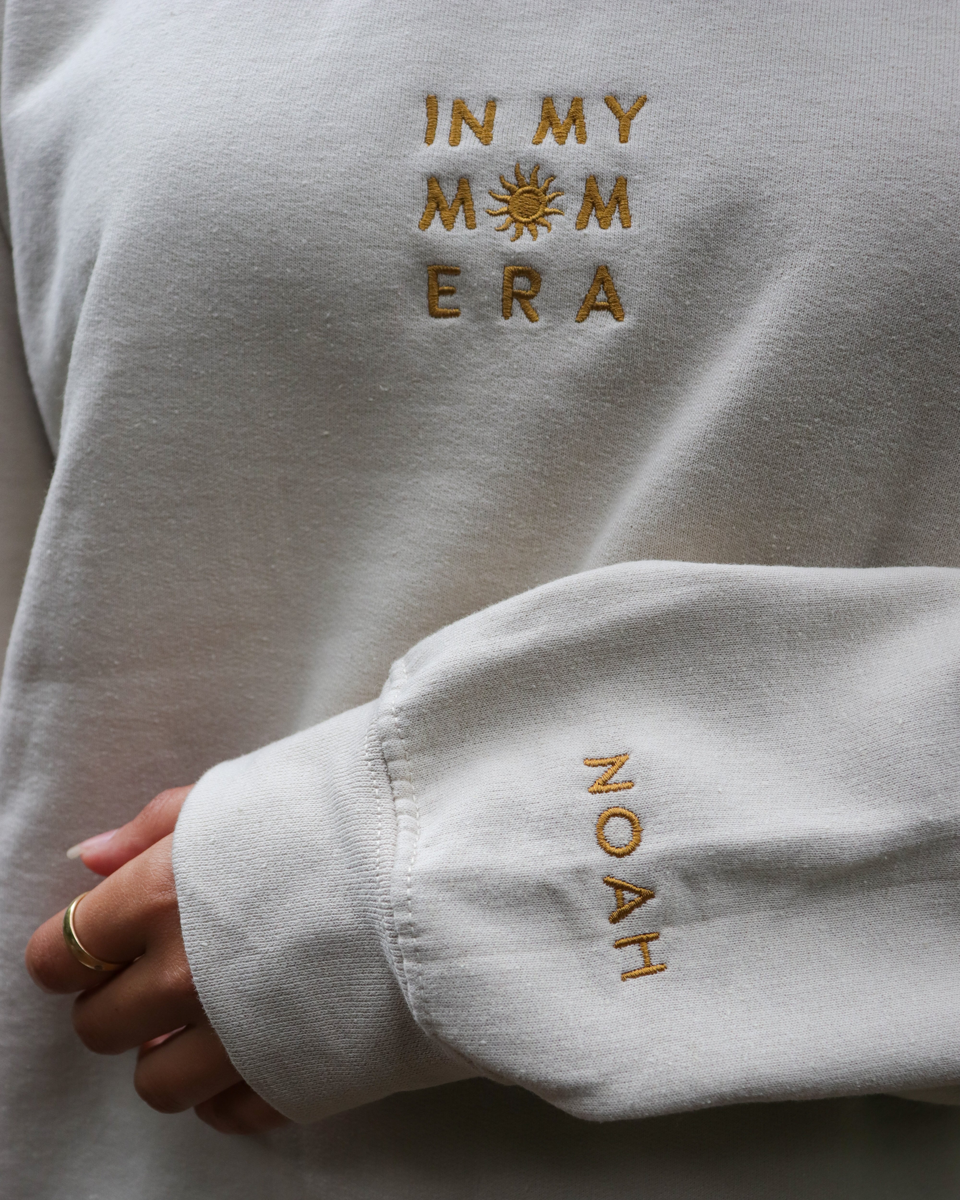 Custom embroidered ‘In my mom era’ Sweatshirt