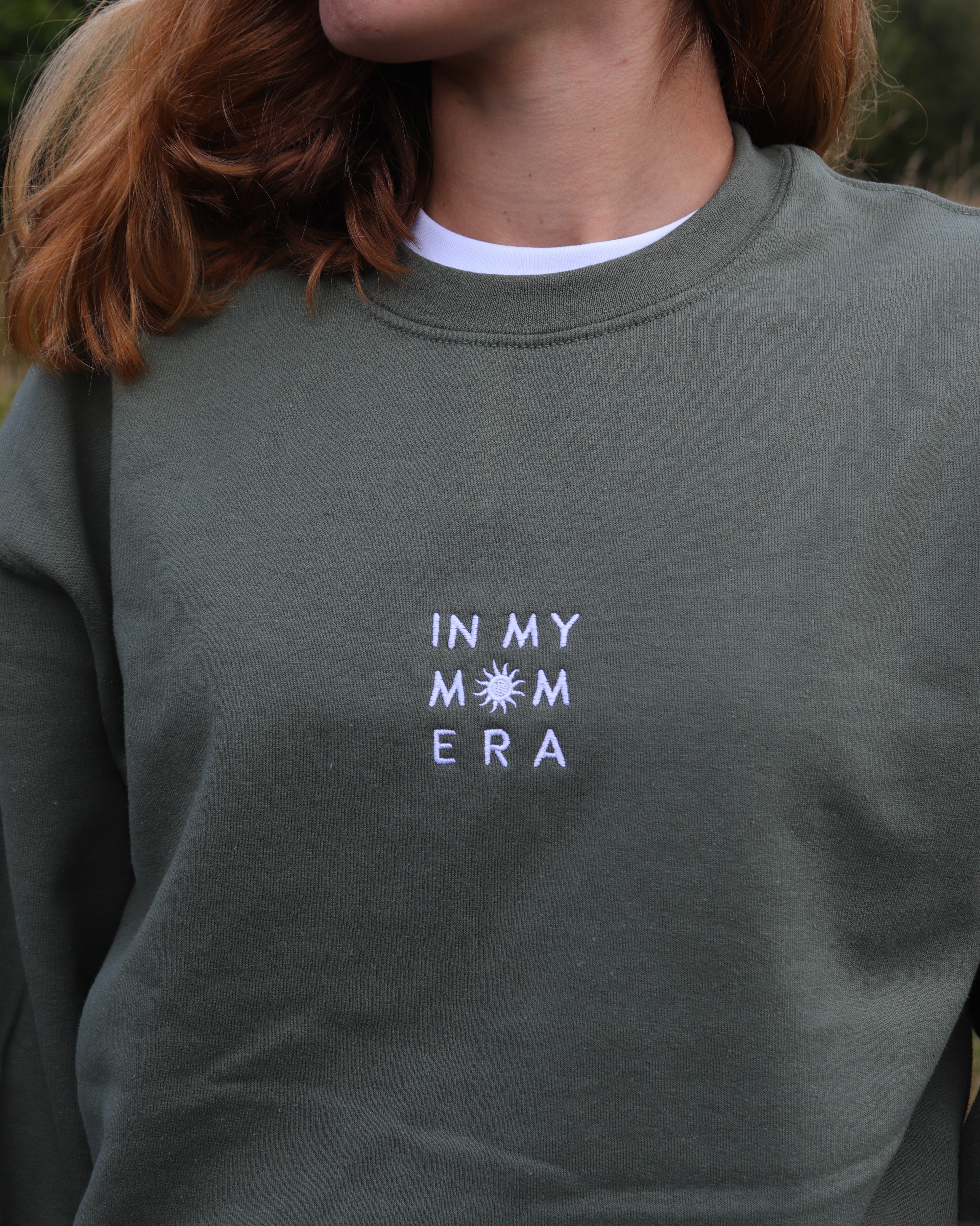 Custom embroidered ‘In my mom era’ Sweatshirt